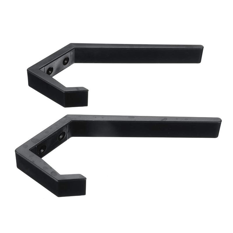 Fonture 2PCS Helmet Holders Plastic Hanging Hooks Wall Mounted Hangers Hat Glove Bag Shoe Clothes Rack-Black - Image 3